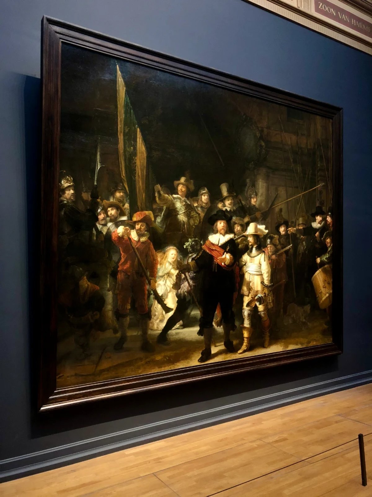 Rembrandt's Night Watch on display at the Rijksmuseum