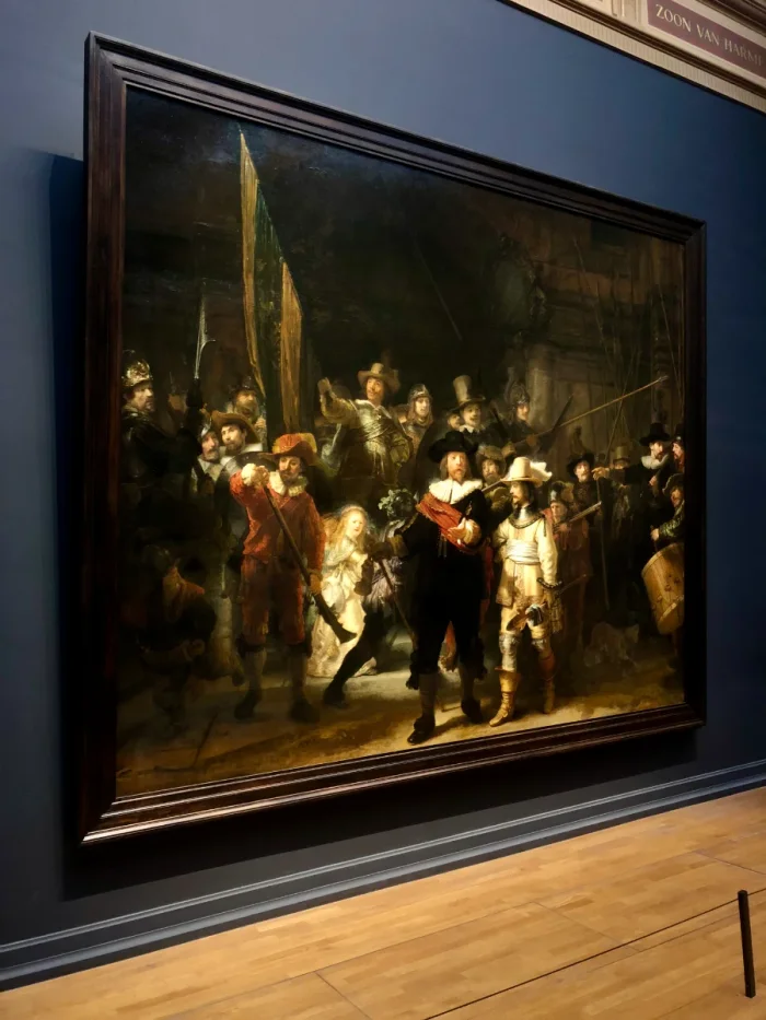 Rembrandt's Night Watch on display at the Rijksmuseum